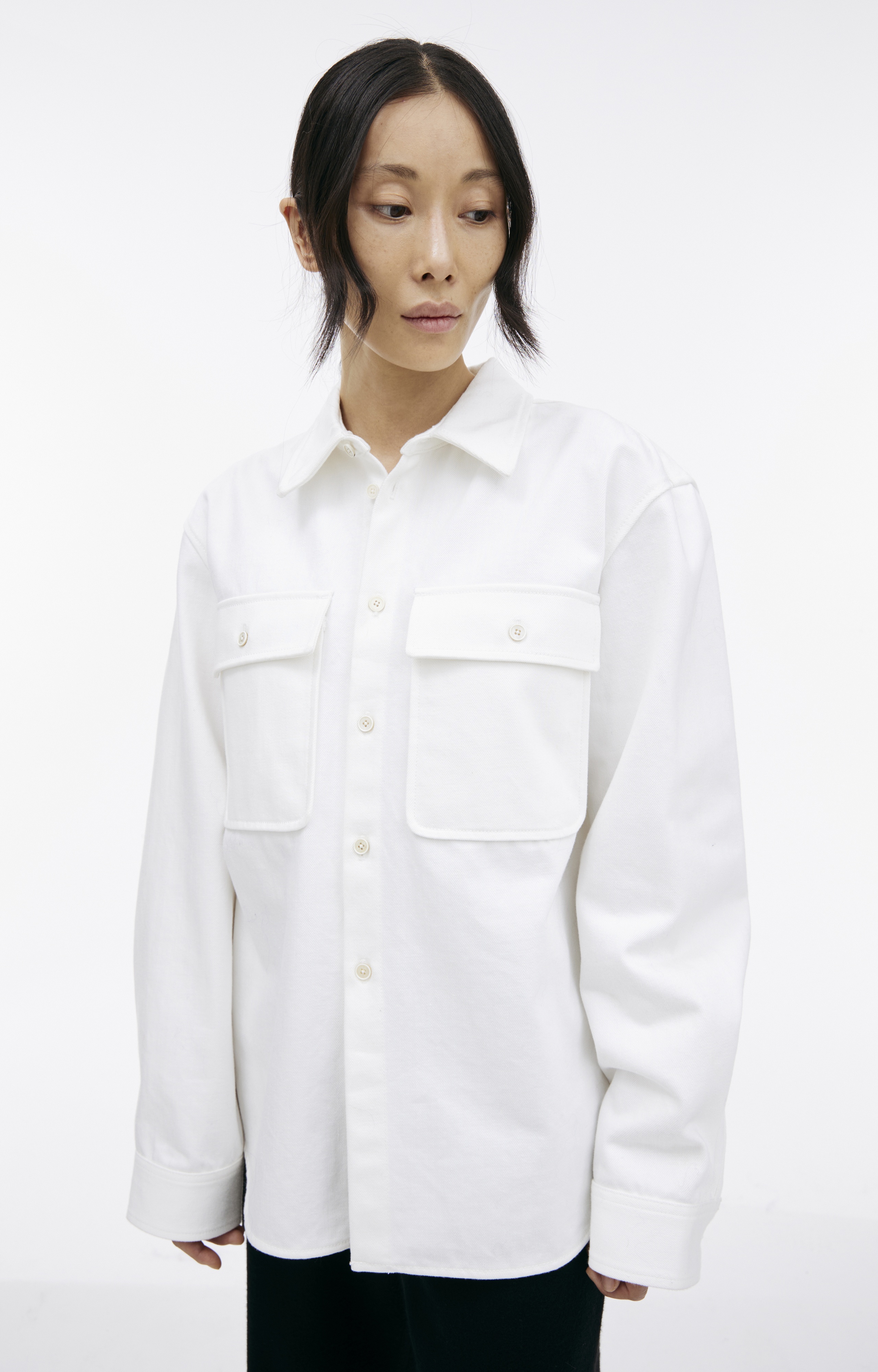 DENIM SHIRT WITH PATCH POCKETS - 4