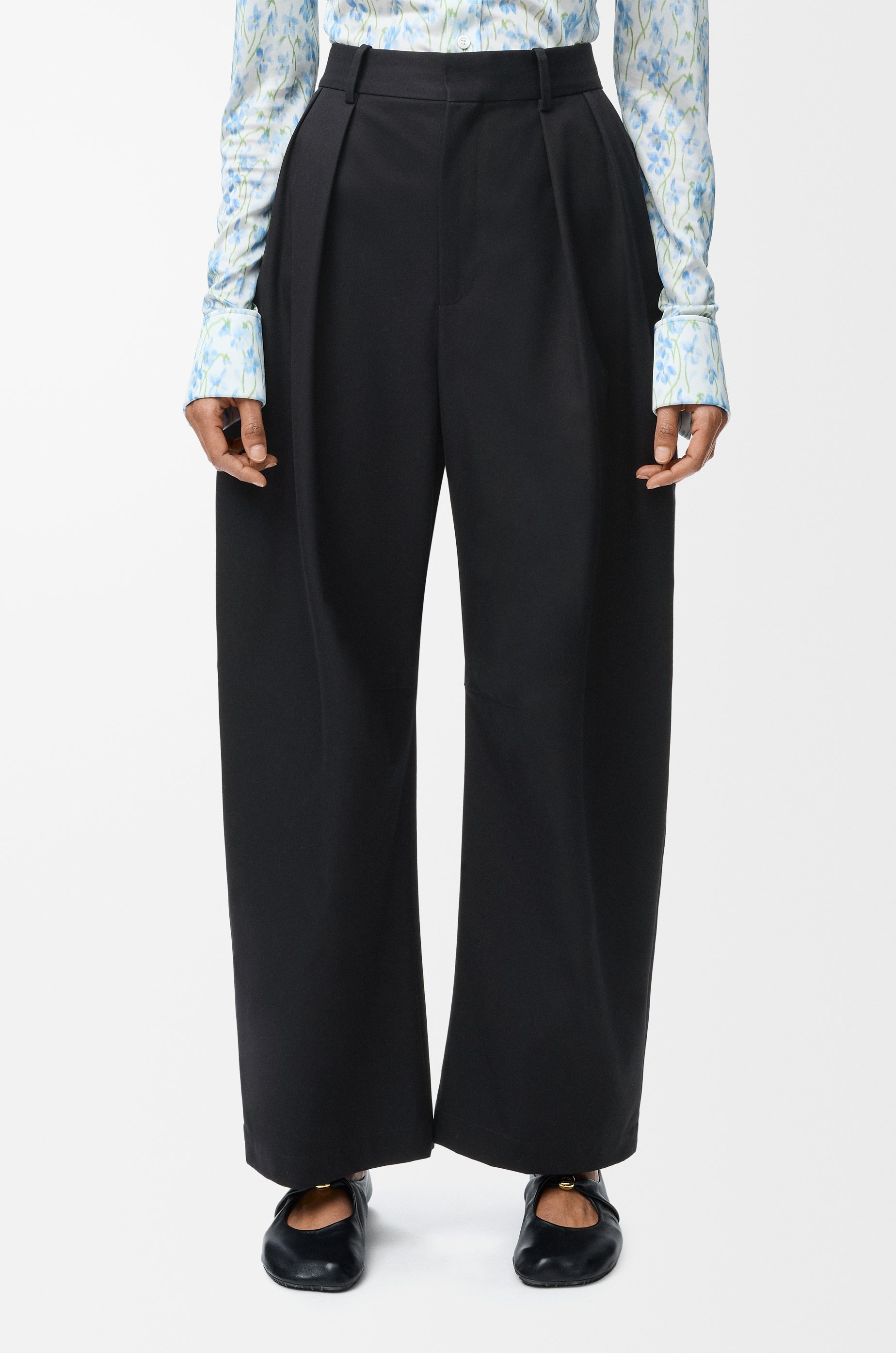 Barrel trousers in cotton and silk - 3