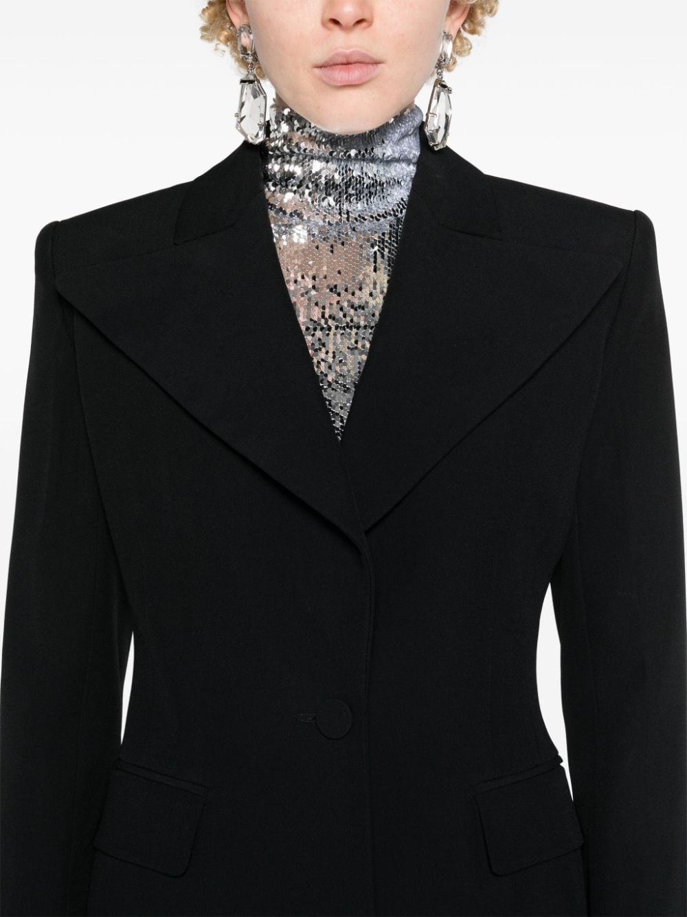 wide-lapels single-breasted blazer - 5