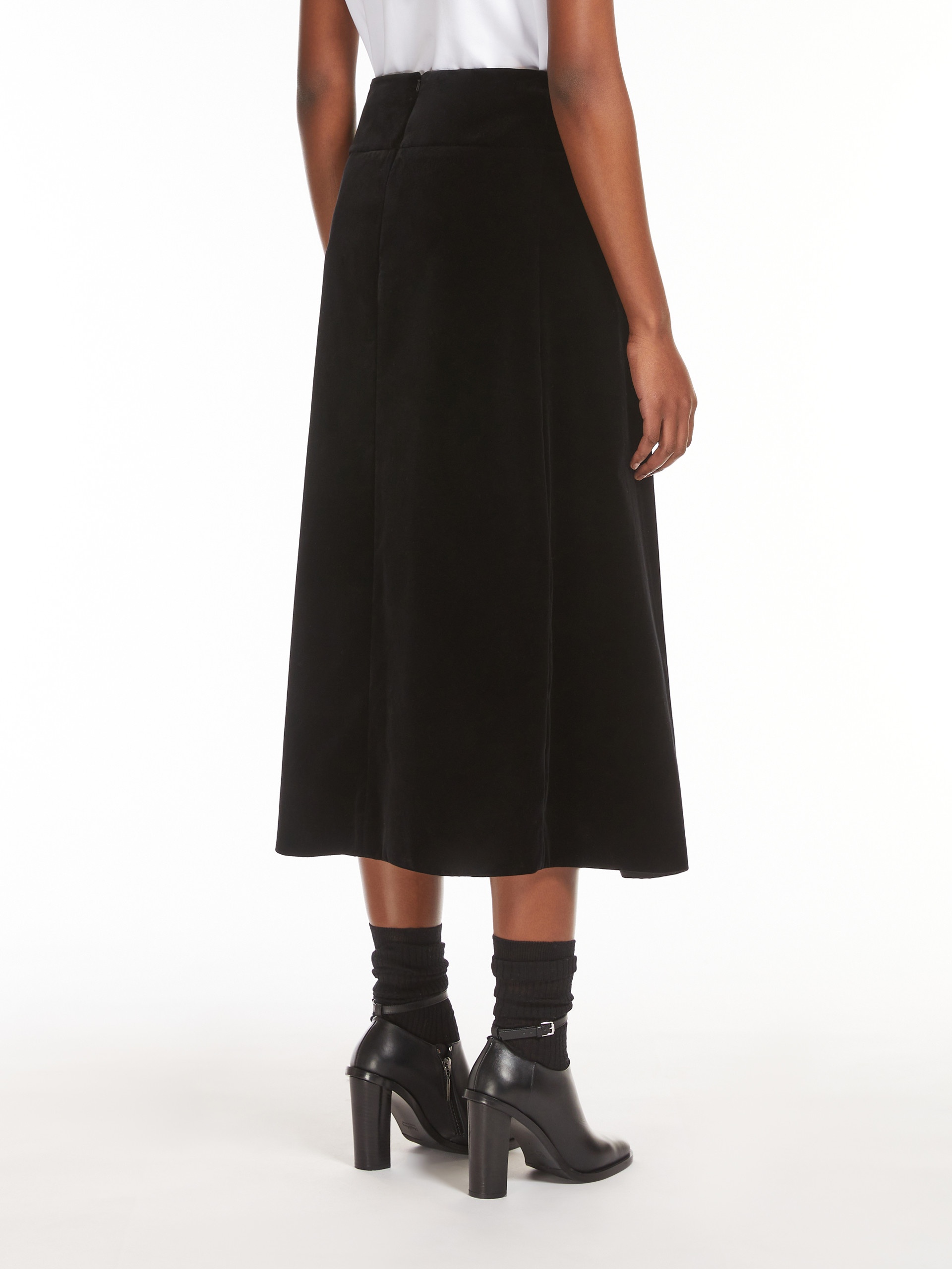 PARAGGI Velvet flared skirt - 4