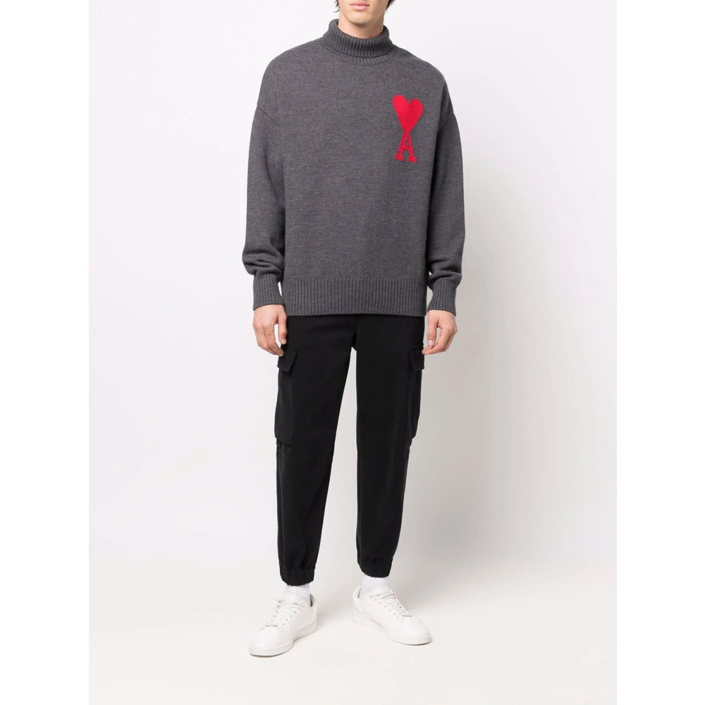 Ami Paris Grey Knitwear - Jumpers Women - 2
