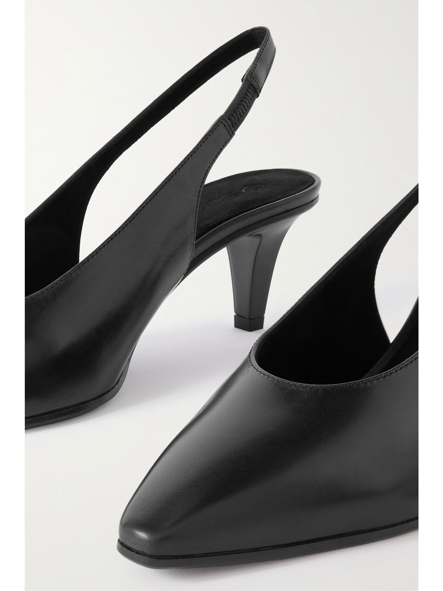 Rebecca leather slingback pumps Black - 4