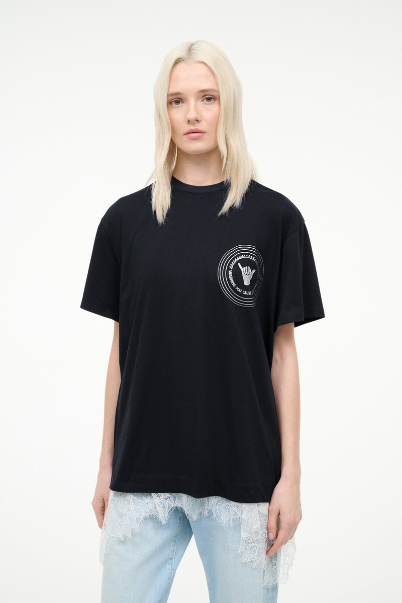 STAUD NEWPORT OVERSIZED TEE GOOD VIBES 4