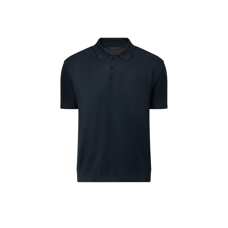 Cotton-Silk Blend Short-Sleeved Polo Shirt 1