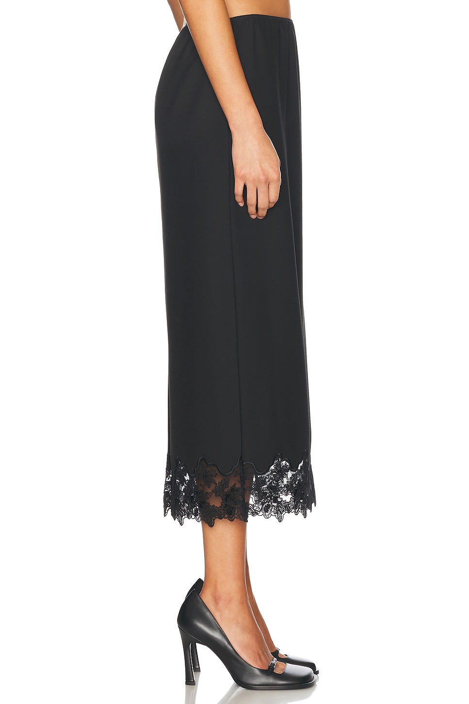 Suit Midi Skirt With Lace - 3