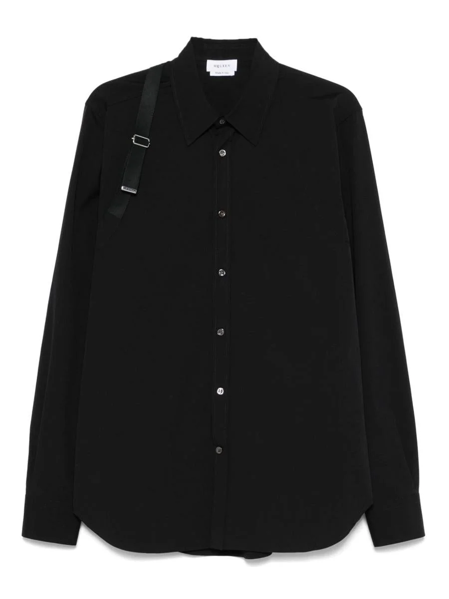 Alexander McQueen ‘Harness' Black Cotton Shirt - 1