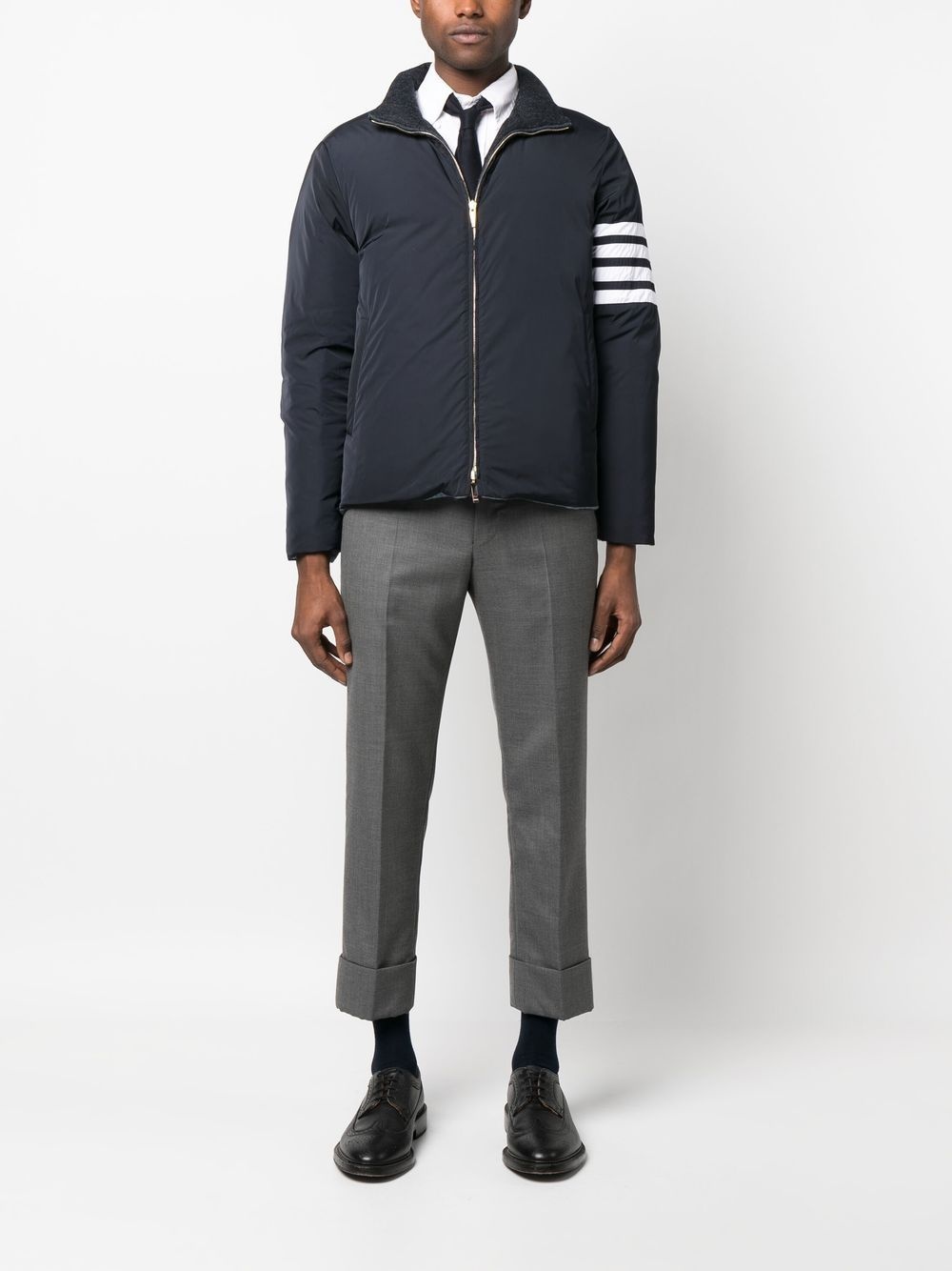 colour-block panel padded jacket - 6
