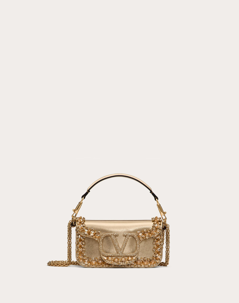 VALENTINO GARAVANI VALENTINO GARAVANI LOCÒ SMALL EMBROIDERED SHOULDER BAG 1