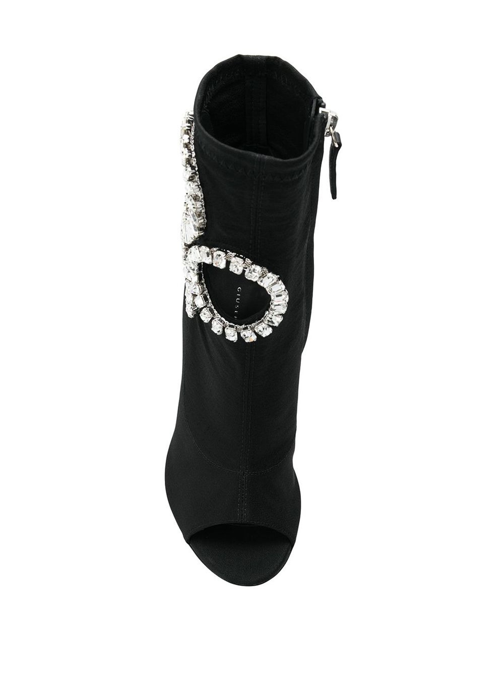 crystal embellished heeled boots - 4
