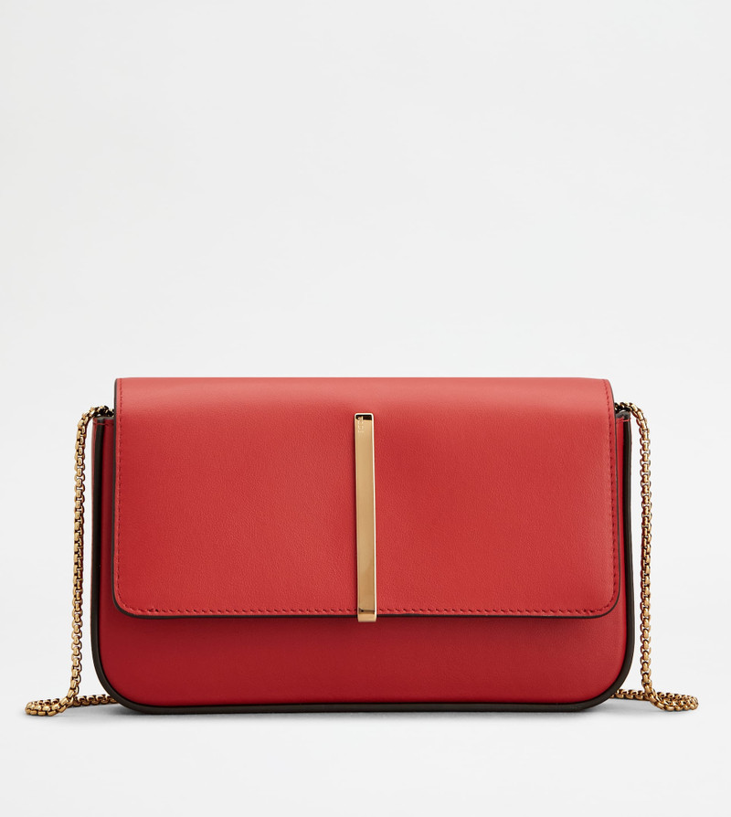 TOD'S DI BAG FOLIO IN LEATHER MINI - RED 1