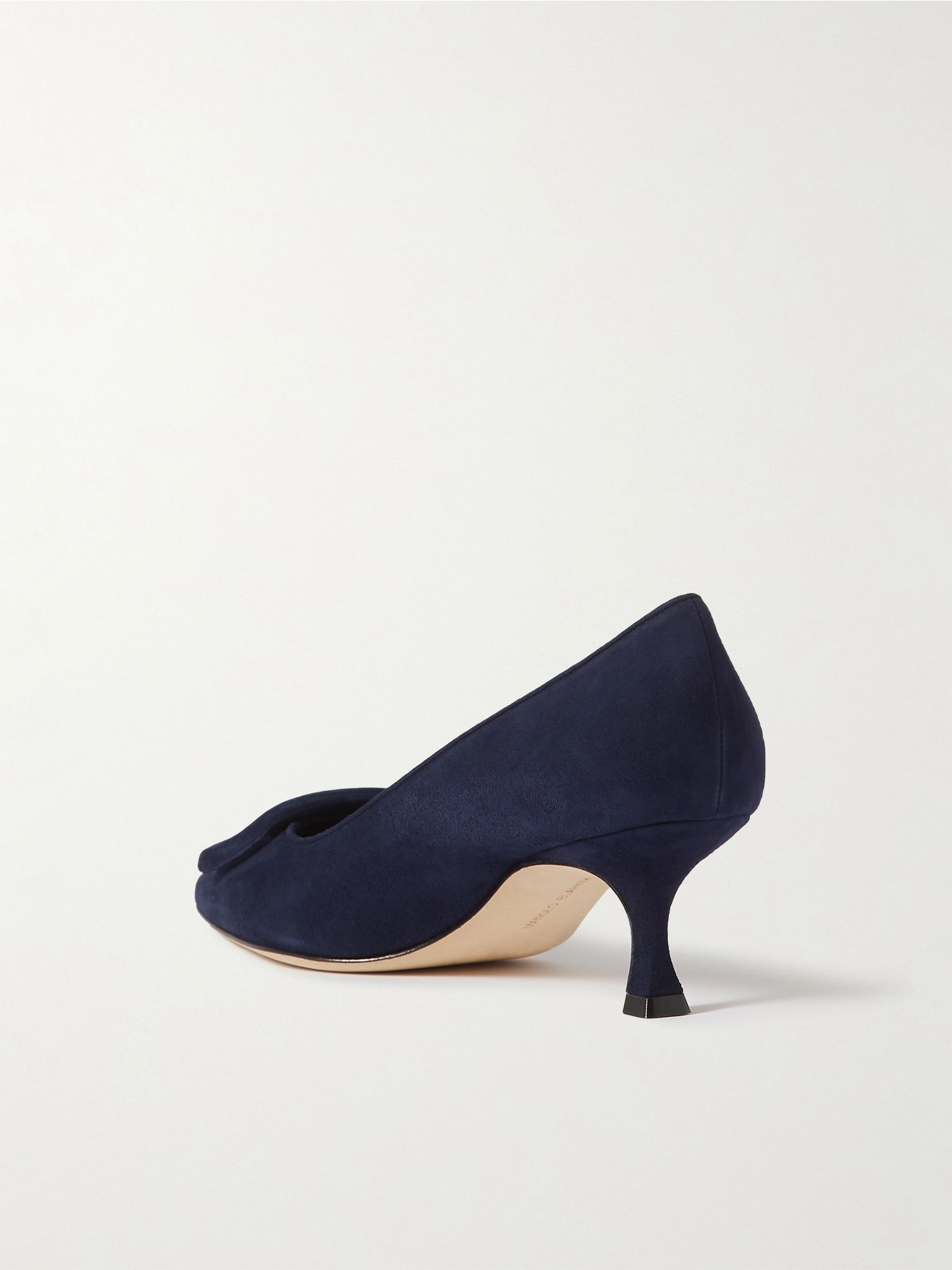 Maysale 50 buckled suede pumps Navy - 3