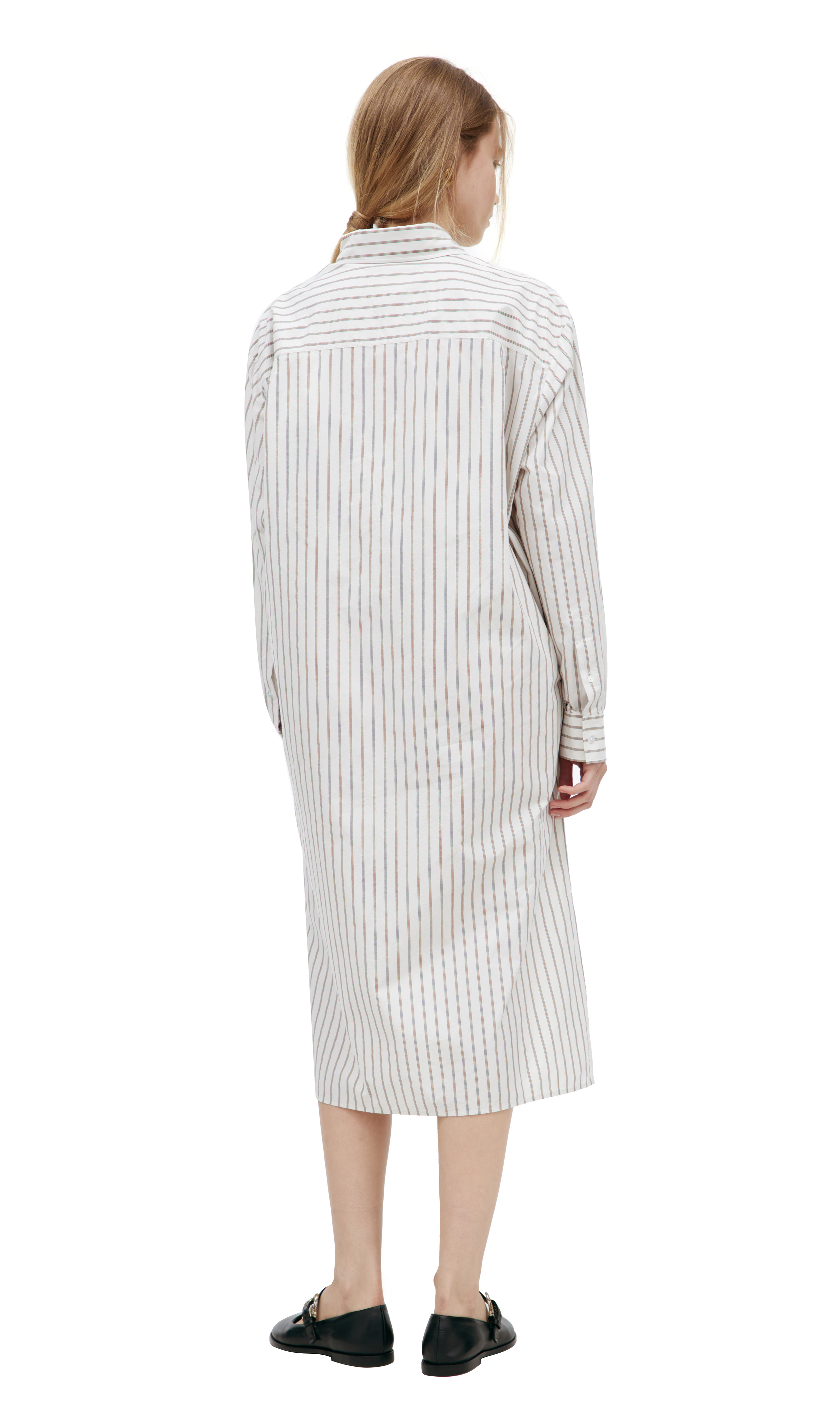 SILK STRIPPED DRESS - 3