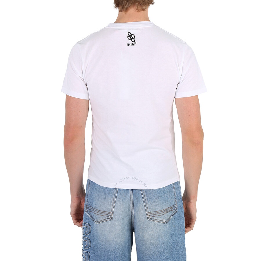 GCDS Reflective Logo Regular Cotton T-Shirt - 6