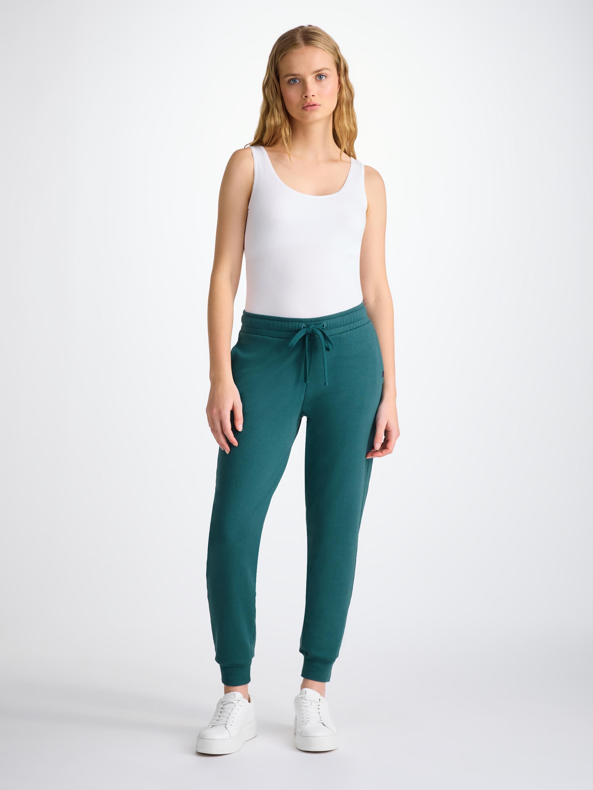 Women's Sweatpants Quinn Cotton Modal Pine Green - 3