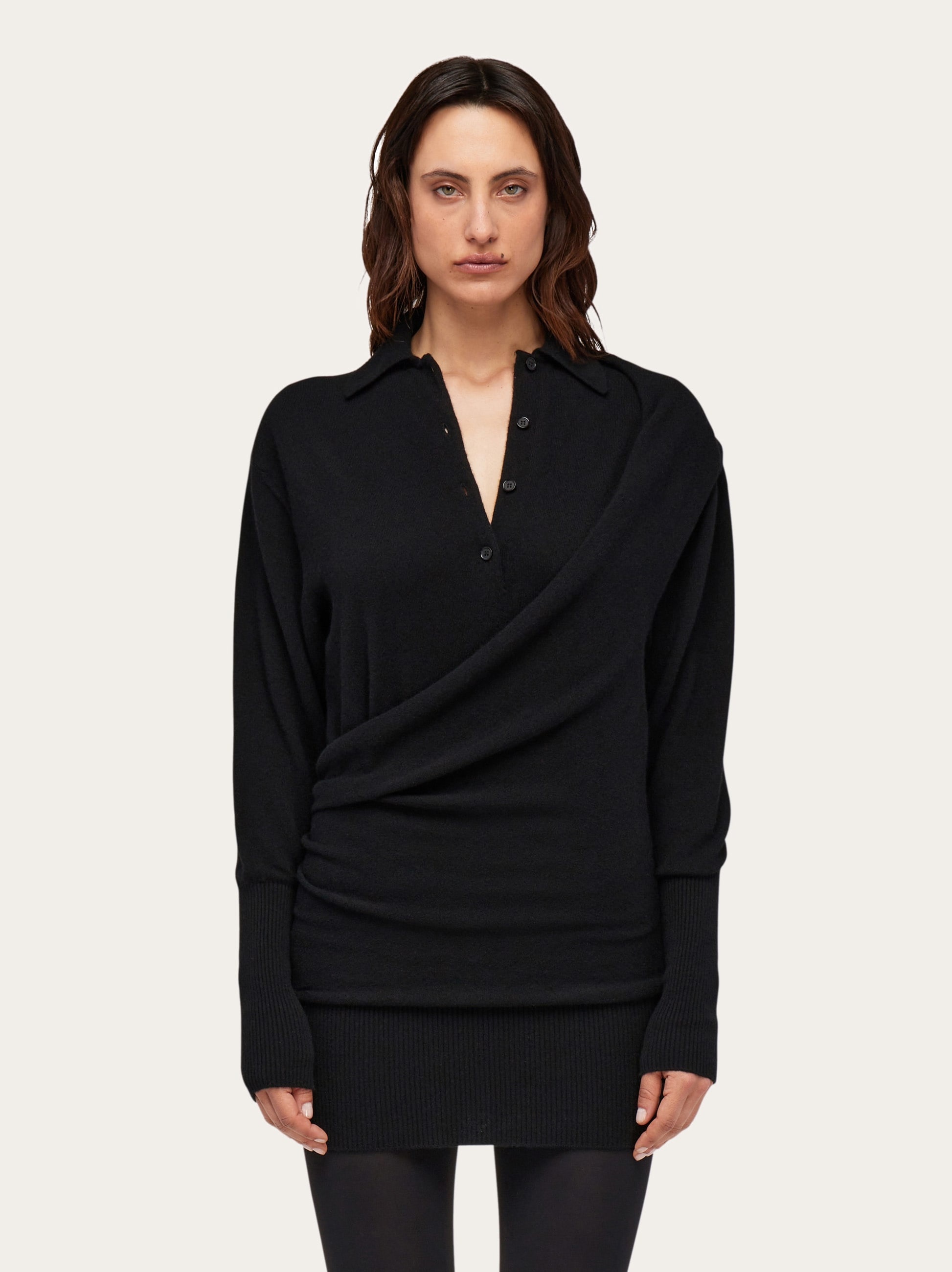 Knitted polo dress - 2