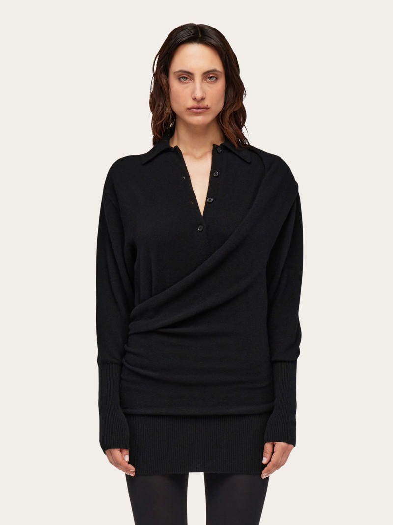 FERRAGAMO Knitted polo dress outlook