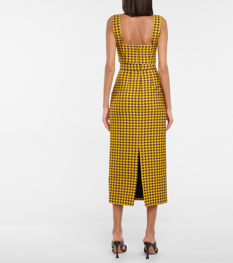 Joice gingham cloque crop top 3