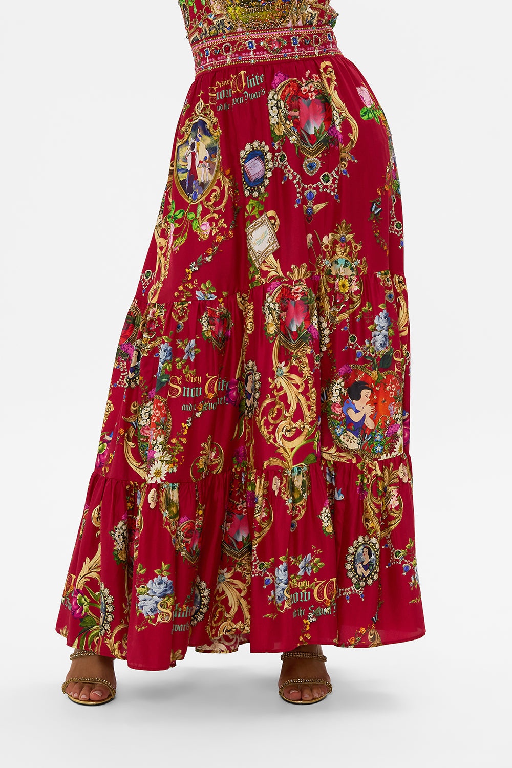 HIGH WAISTED TIERED SKIRT JUST ONE BITE SNOW WHITE - 5