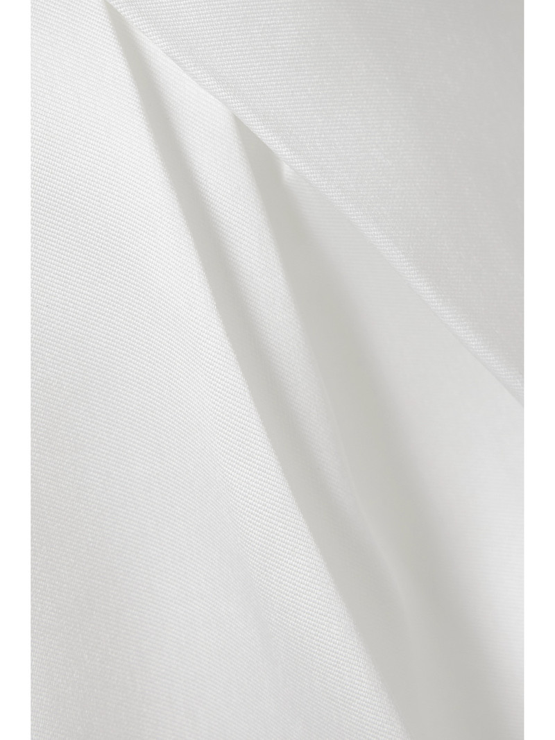Nadina Strapless Bow-detailed Two-tone Satin-twill Top 4
