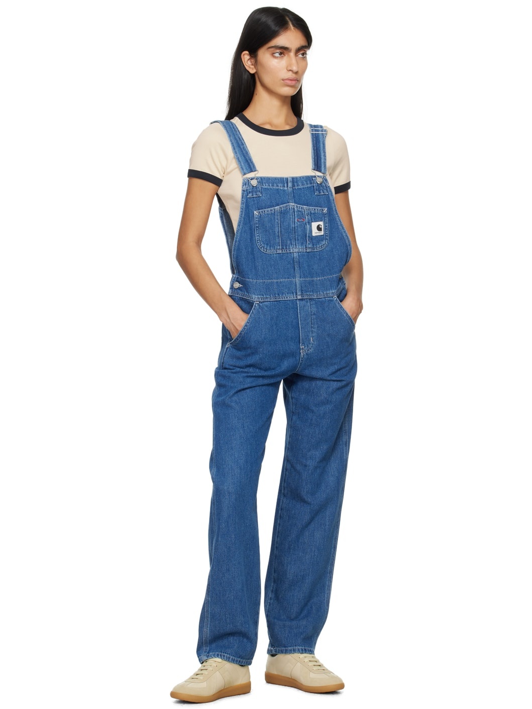 Navy Bib Denim Overalls - 4