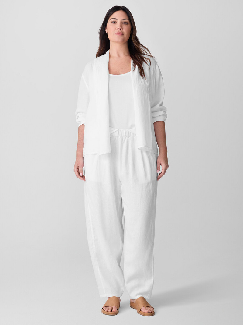 Organic Handkerchief Linen High Collar Jacket 6