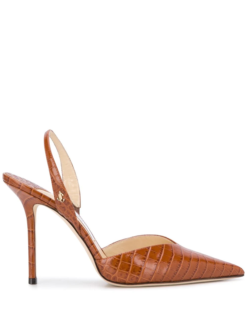 Thandi 100mm crocodile-effect pumps - 1