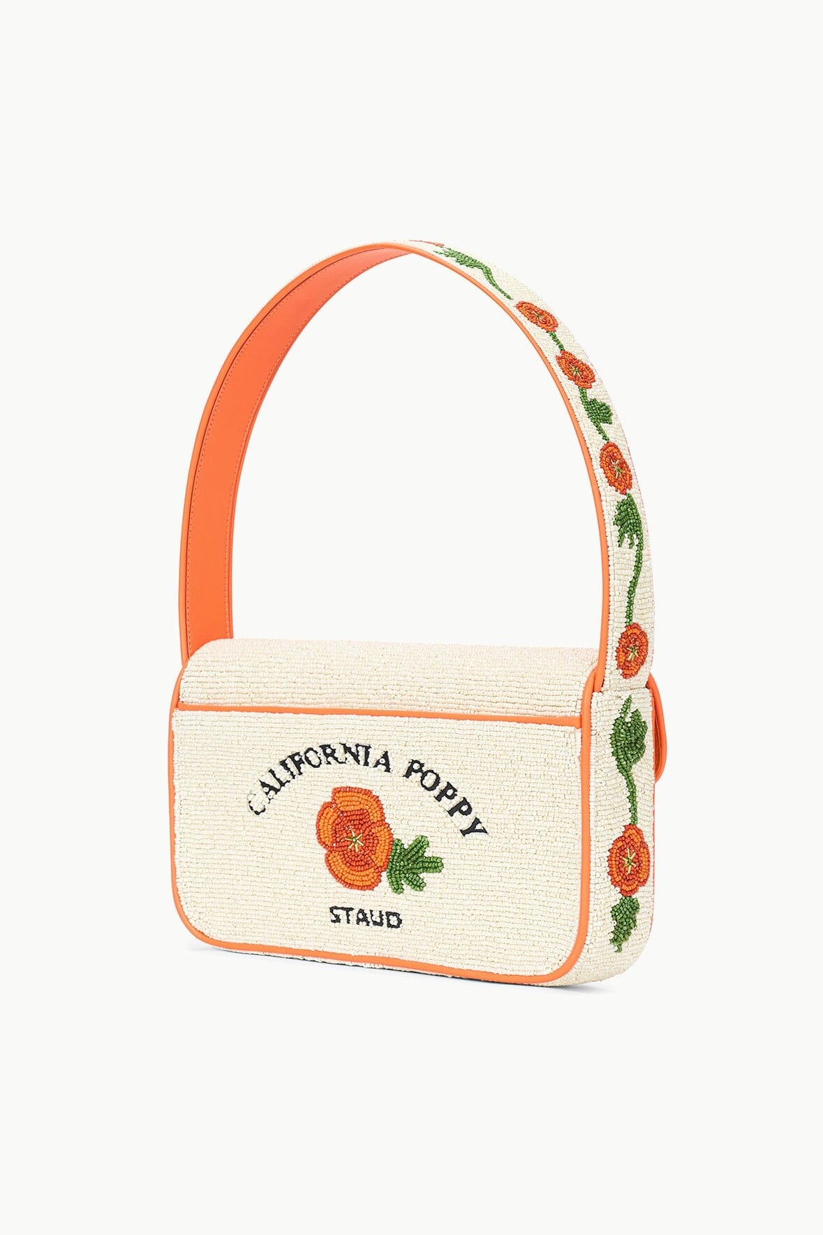 STAUD TOMMY BEADED BAG CALIFORNIA POPPY - 2