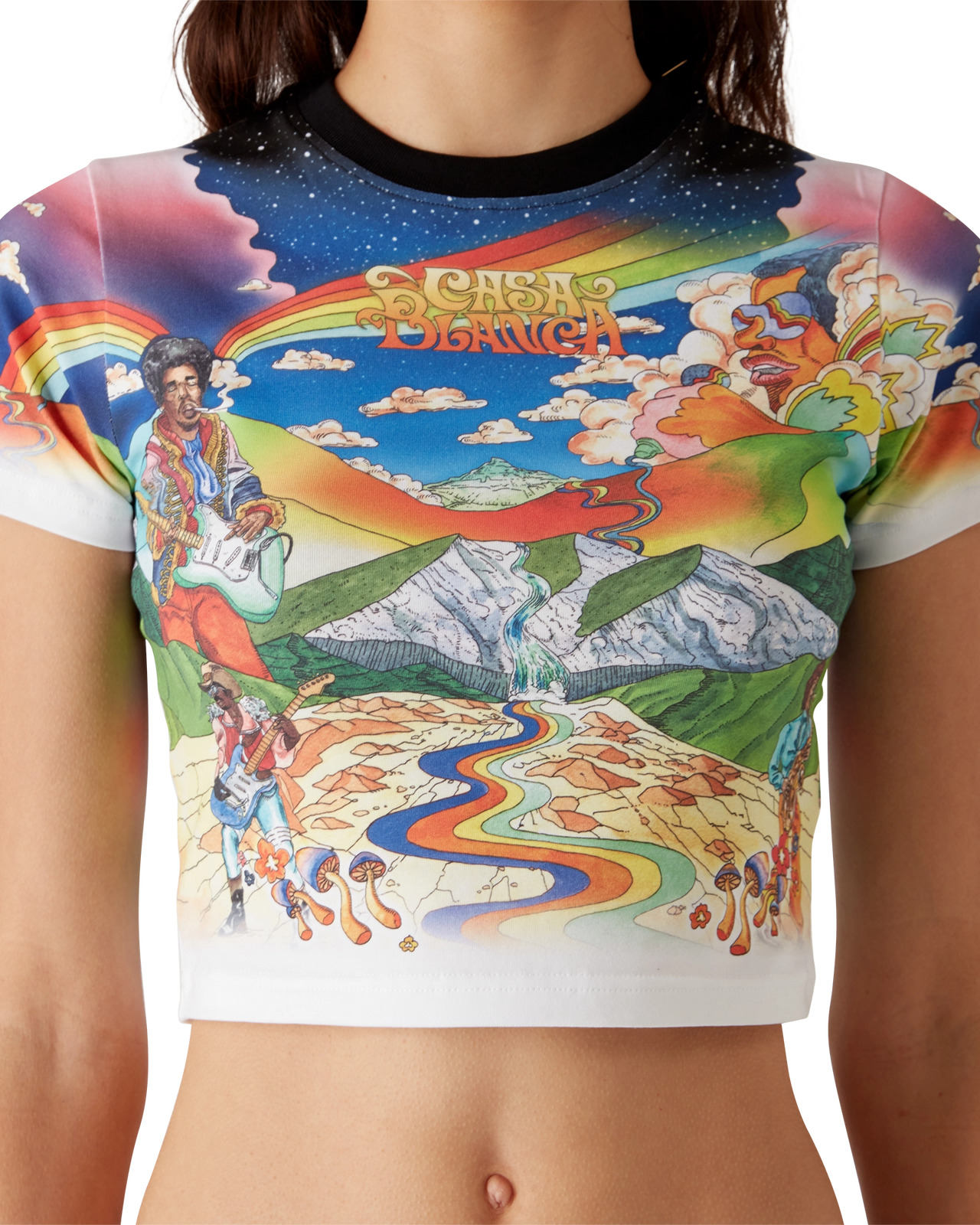 La Musique Cropped T-Shirt | Casablanca Paris - 5