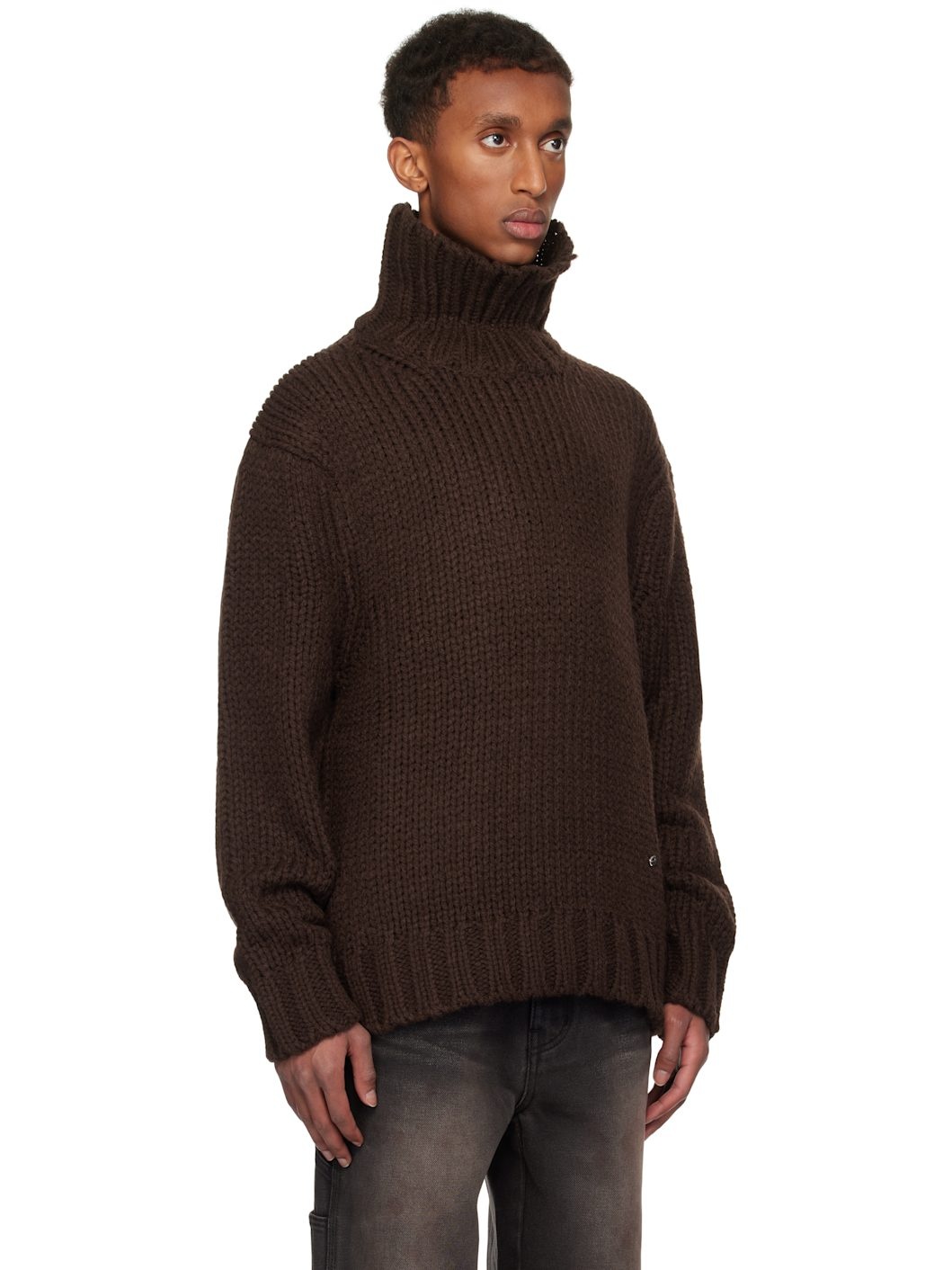Brown Chunky Turtleneck - 2