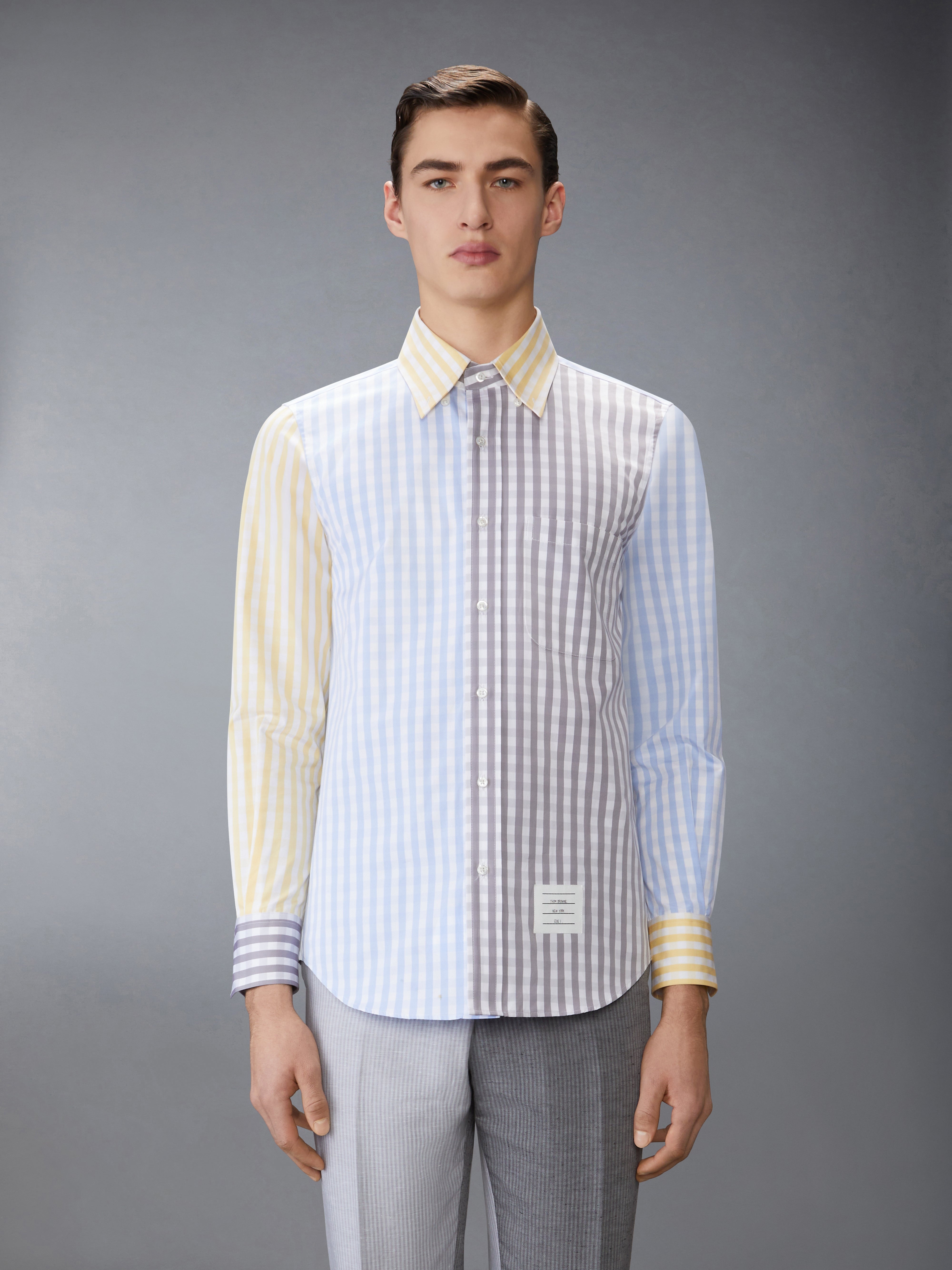GINGHAM CHECK POPLIN FUNMIX SHIRT - 3
