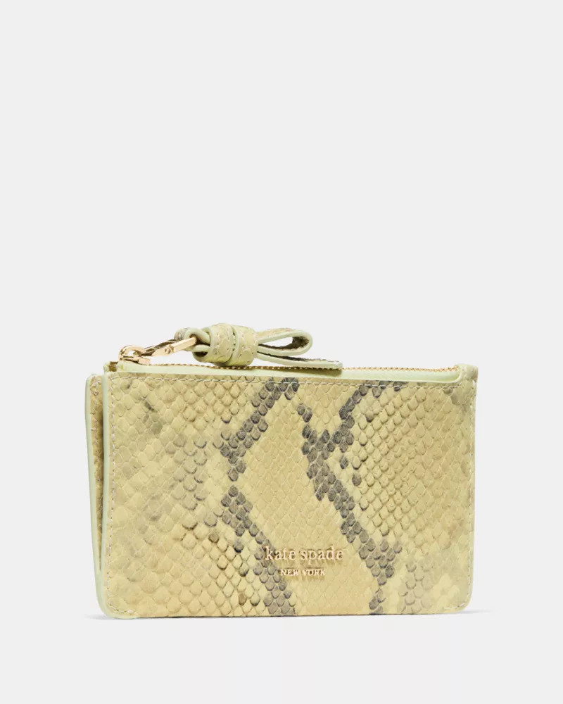 kate spade Loop Snake Embossed Zip Card Case outlook