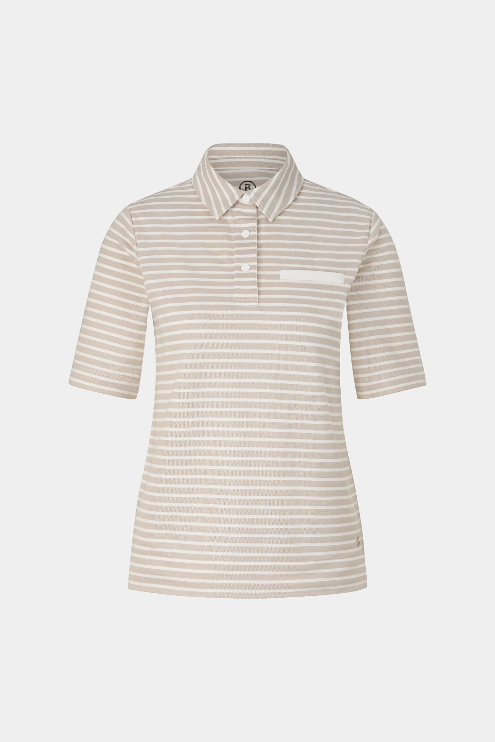 Peony Polo shirt in Beige/White - 1