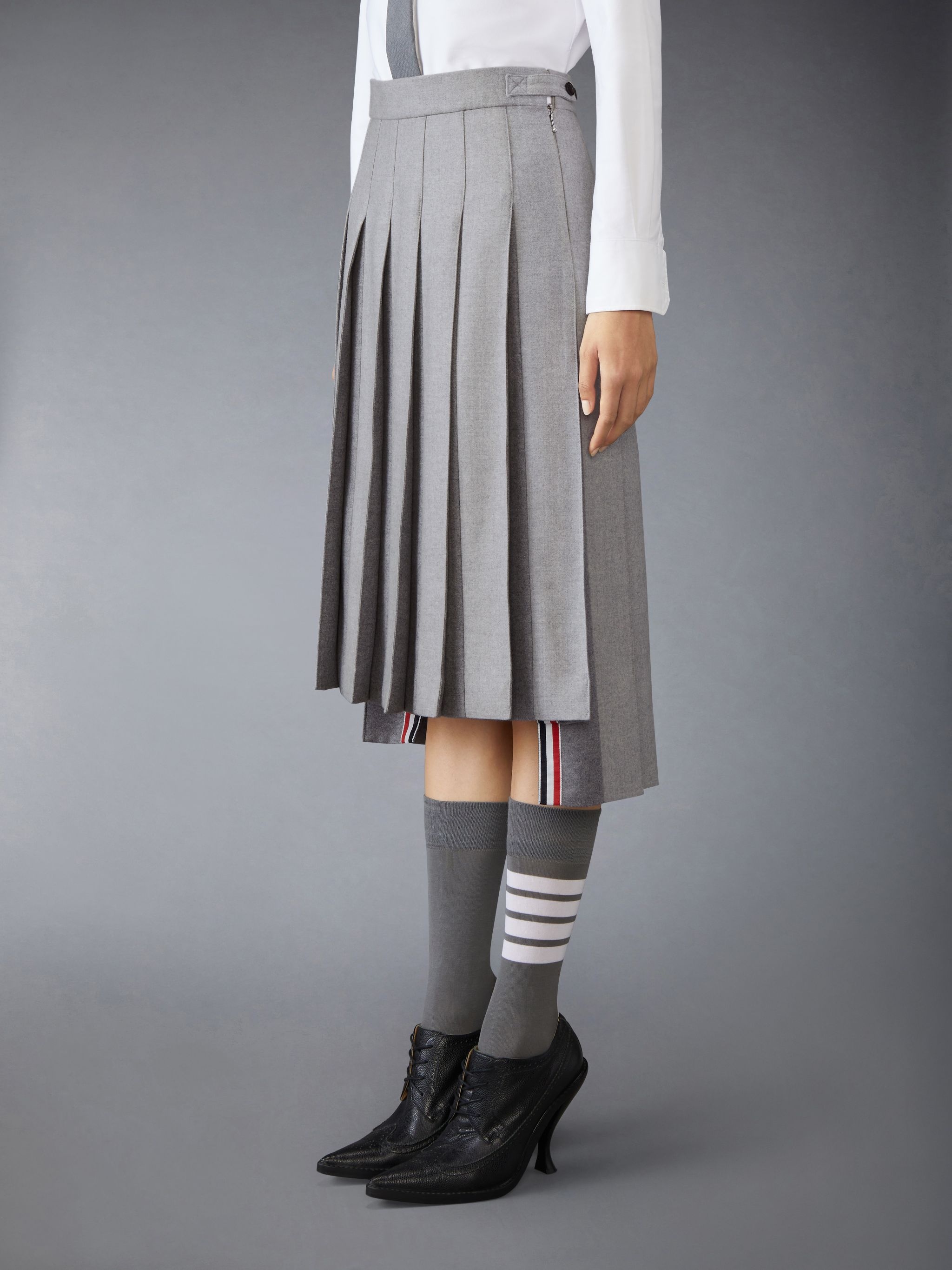 Wool Flannel Pleated Skirt - 2