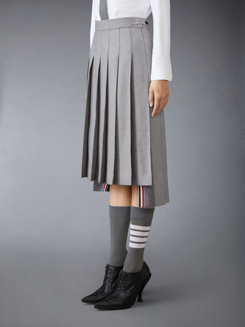 Thom Browne Wool Flannel Pleated Skirt outlook