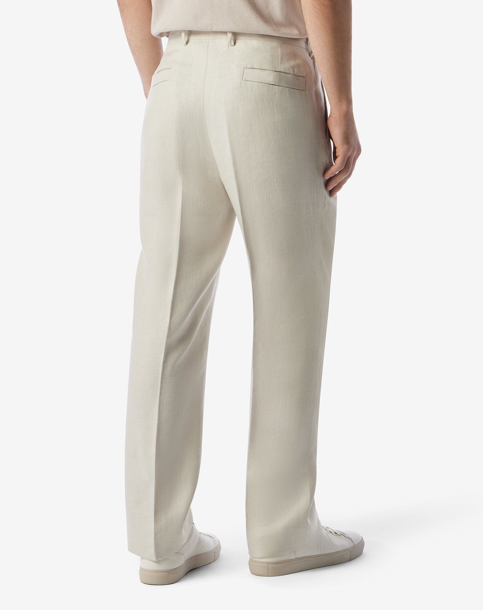 Pure linen ivory trousers - 3