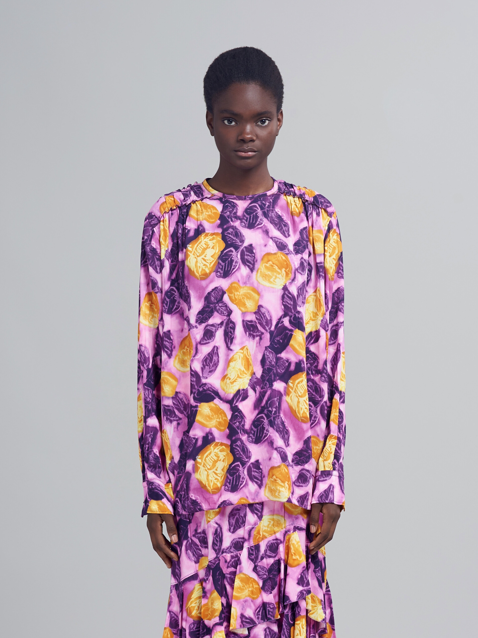MORNING BLOSSOM PRINT SABLÈ VISCOSE SHIRT - 2