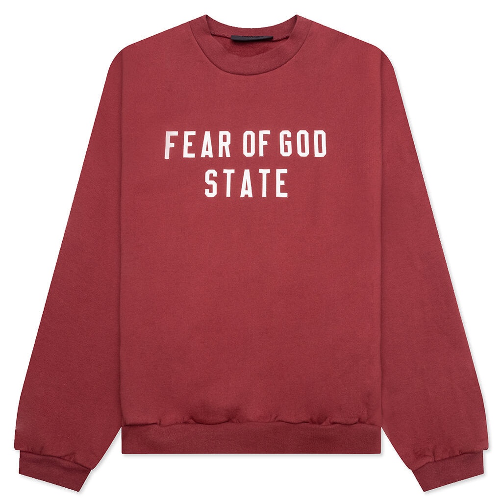 HEAVY FLEECE CREWNECK - CRIMSON - 1