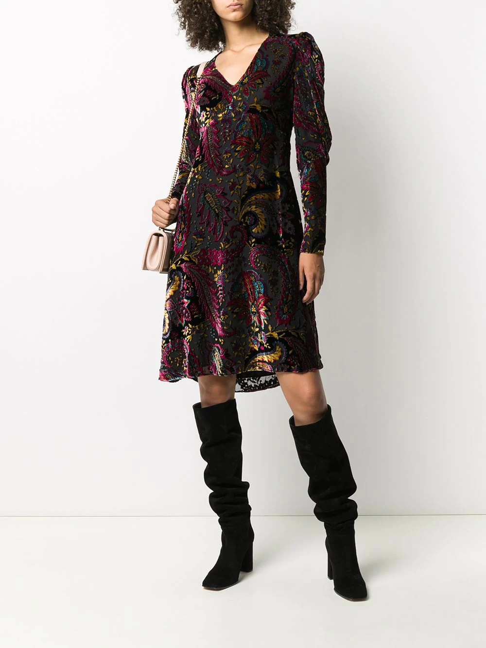 paisley-print flared dress - 2