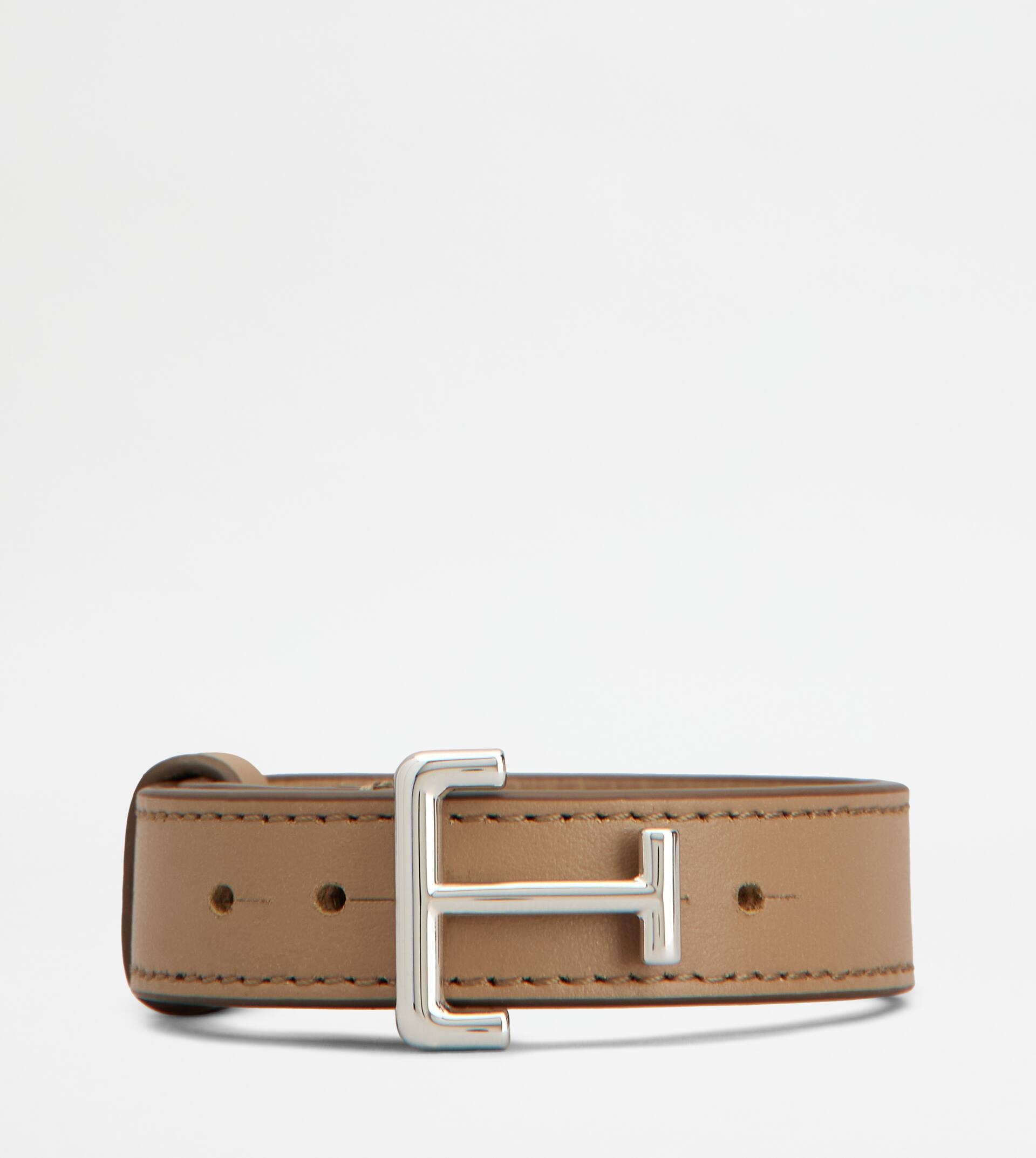BRACELET IN LEATHER - BEIGE - 1