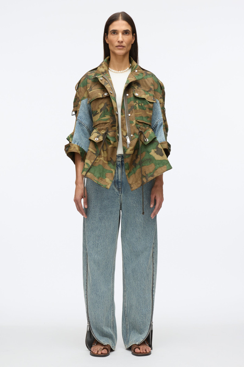 3.1 Phillip Lim Patchwork Camo Cinched Jacket outlook