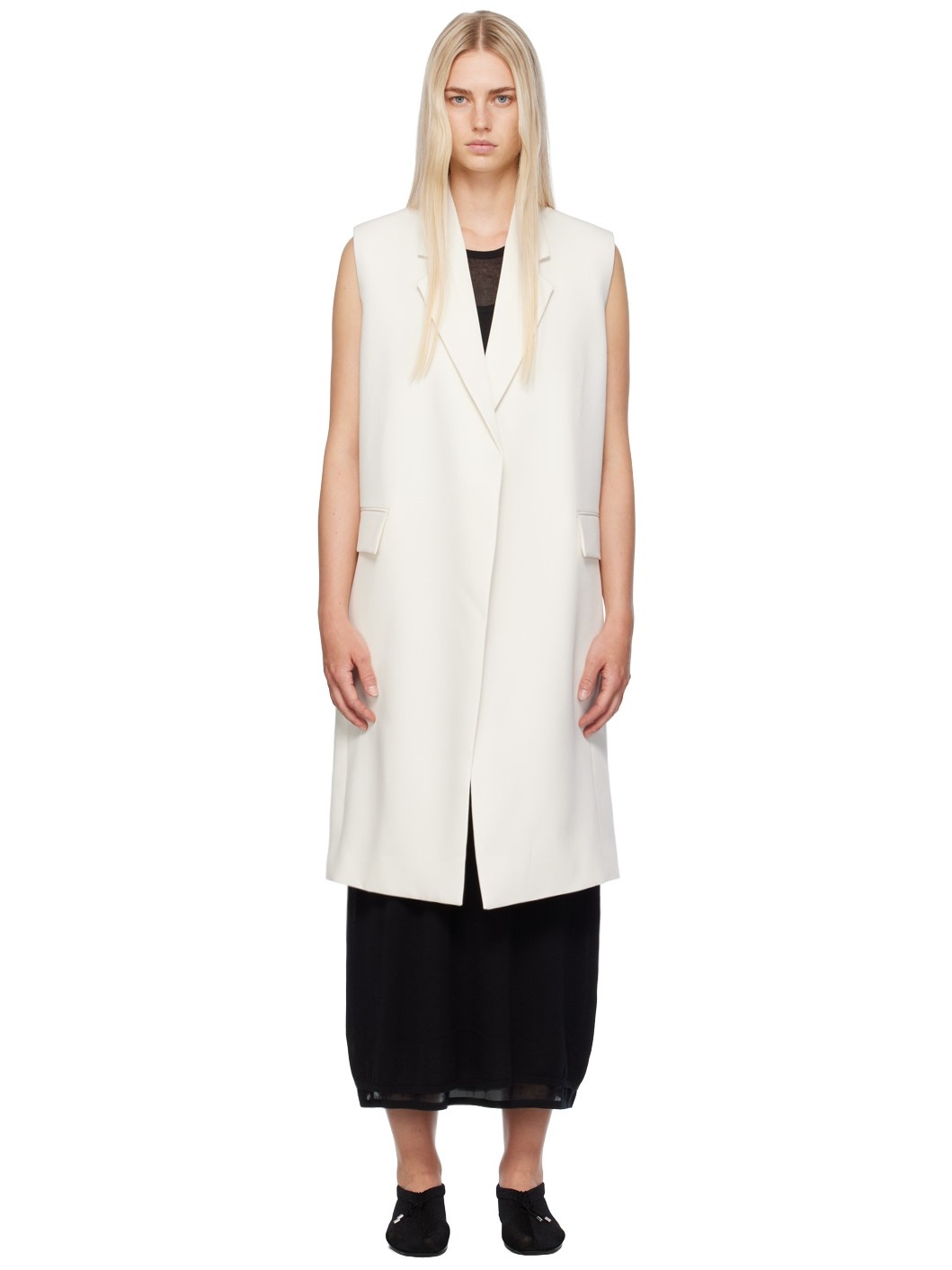 Off-White Sleeveless Coat - 1