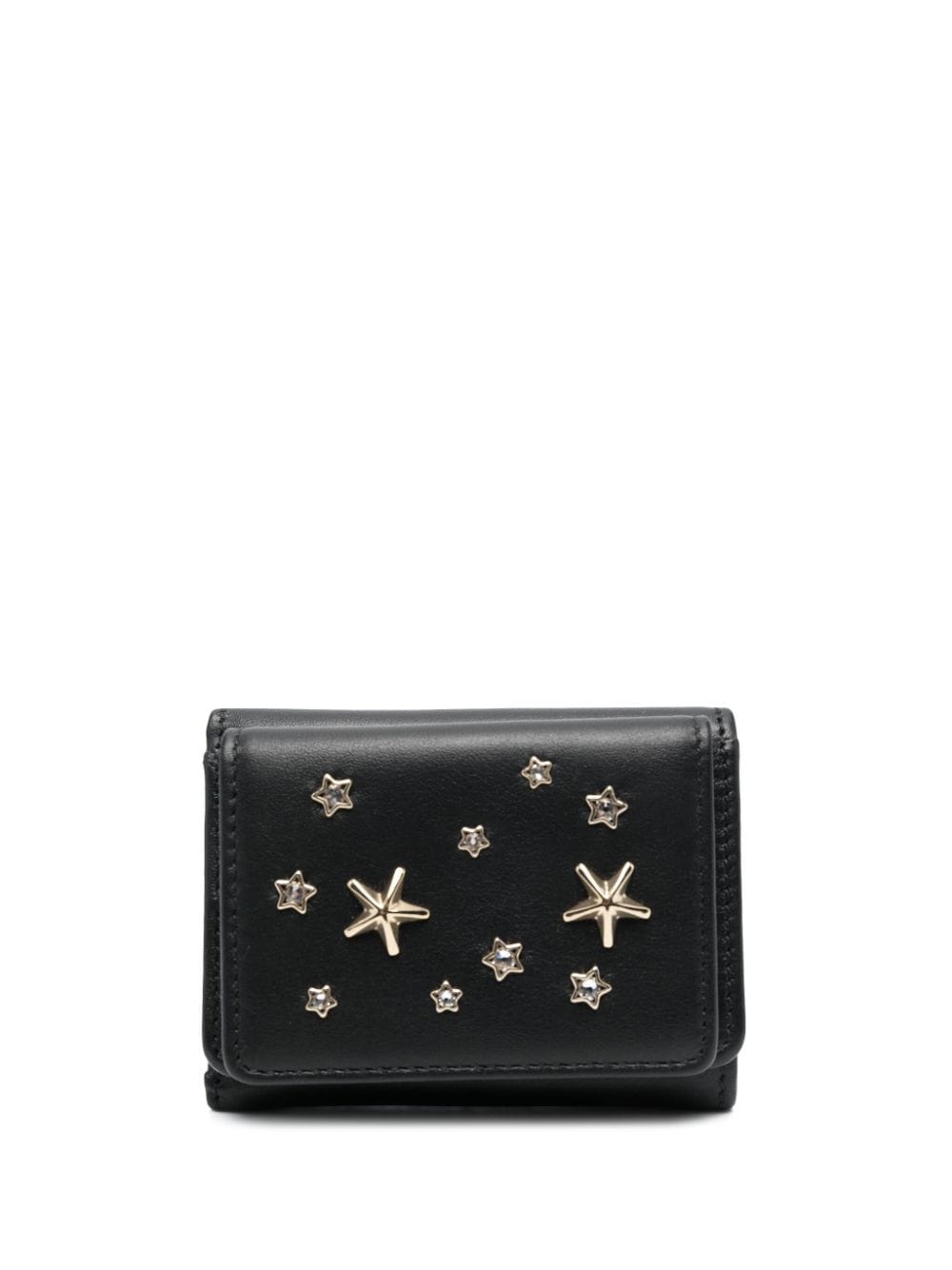 star stud-embellished leather wallet - 1
