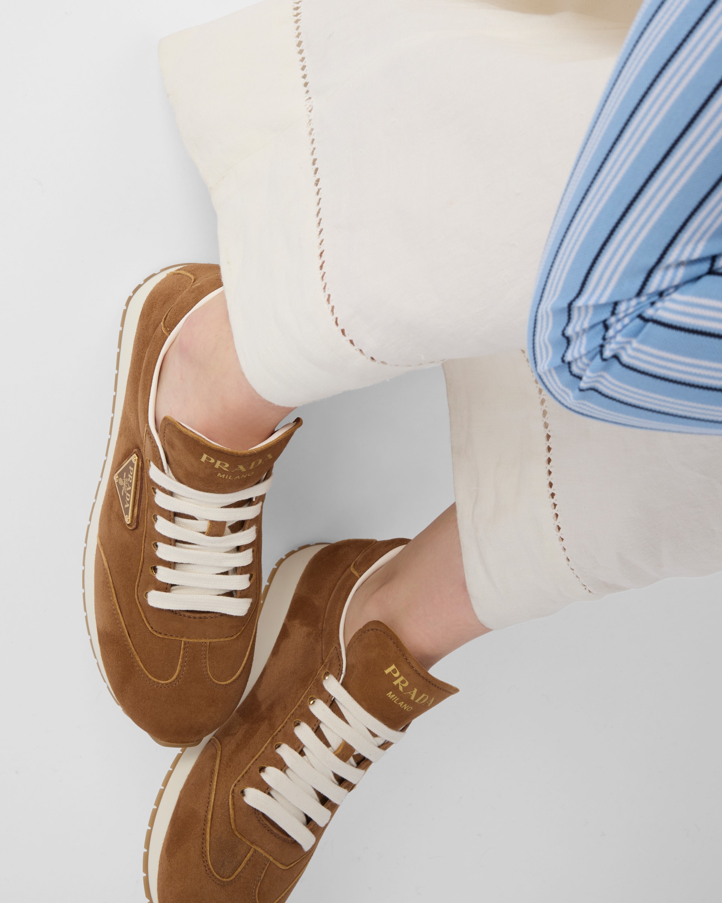 Suede running sneakers - 3