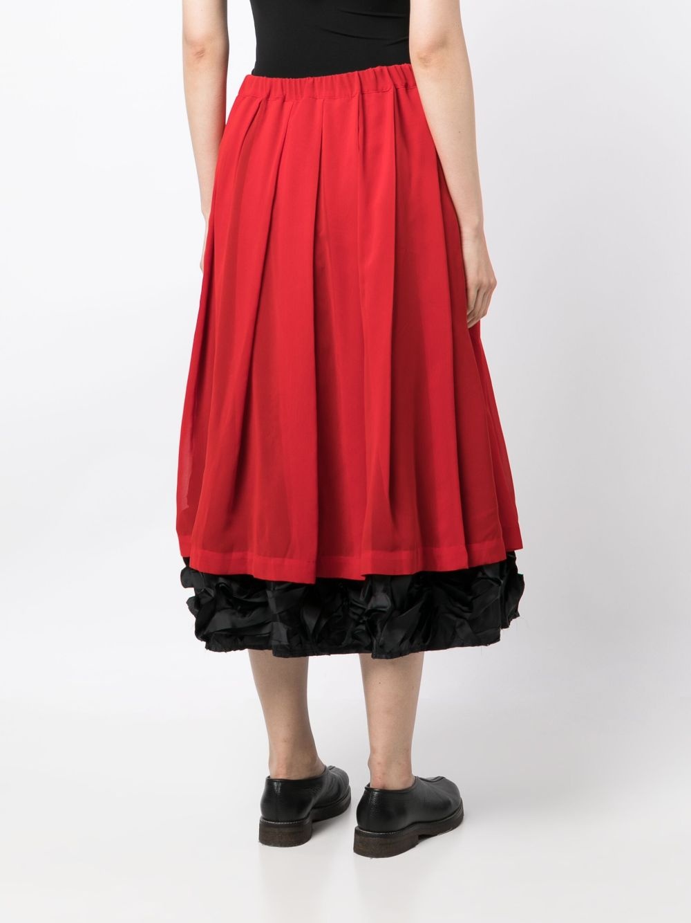 ruffled-trim midi skirt - 4