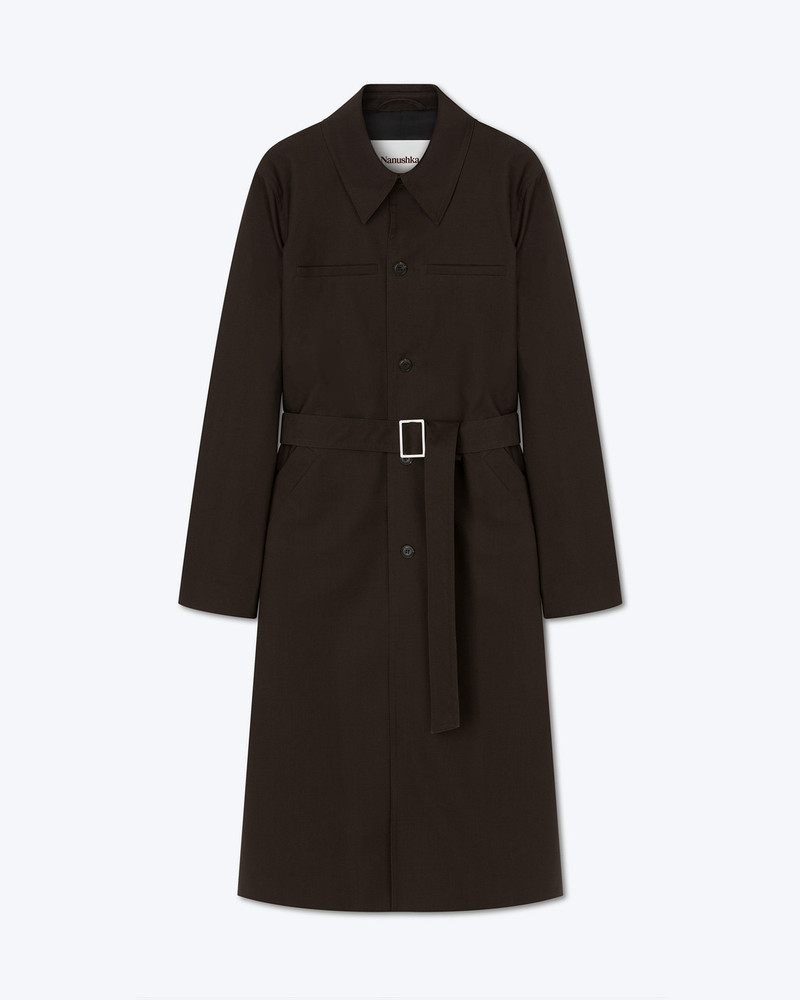 KILAN - Water-repellent wool coat - Dark brown 1