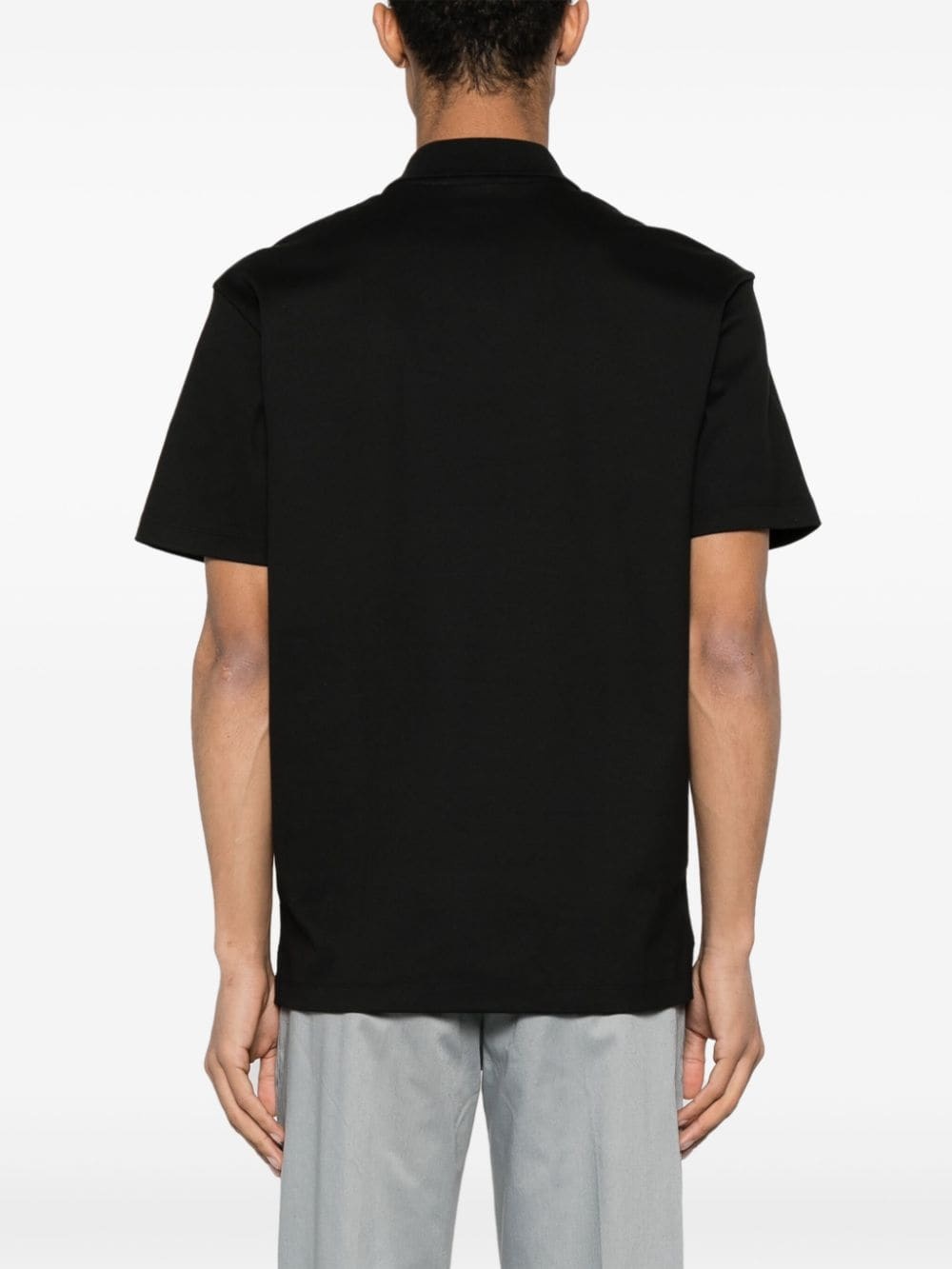 appliquÃ©-logo cotton polo shirt - 4