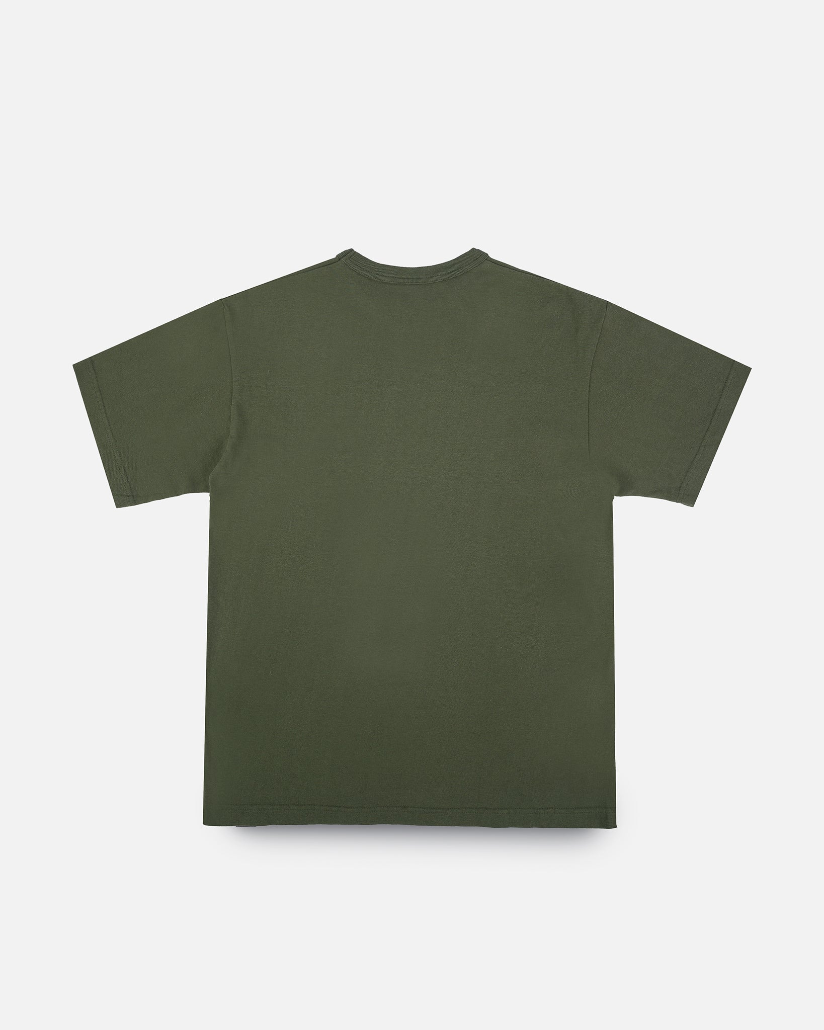 IHT-1610L-OLV 6.5oz Loopwheel Crew Neck T-Shirt with longer body - Olive - 5