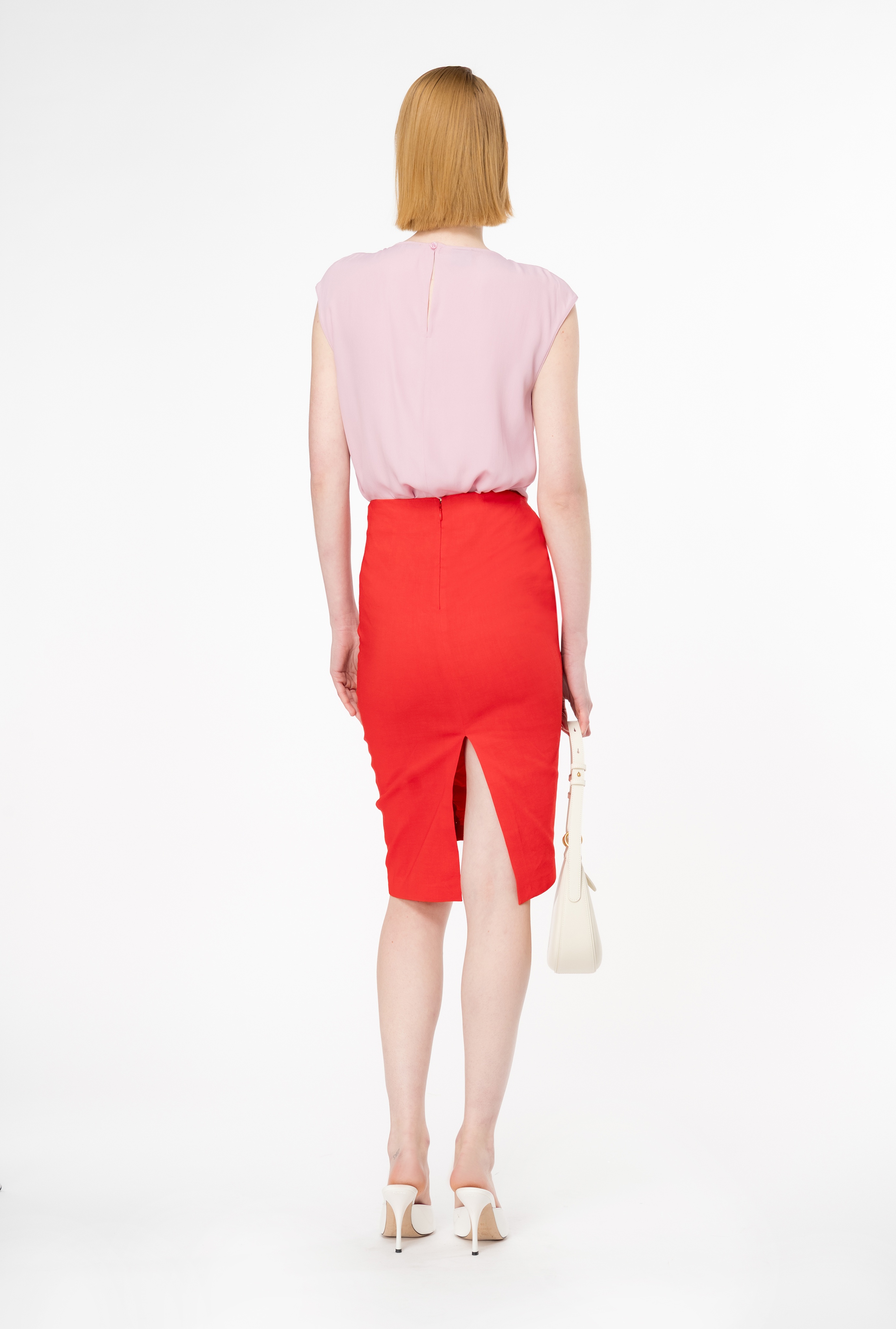 LINEN CALF-LENGTH SKIRT - 5