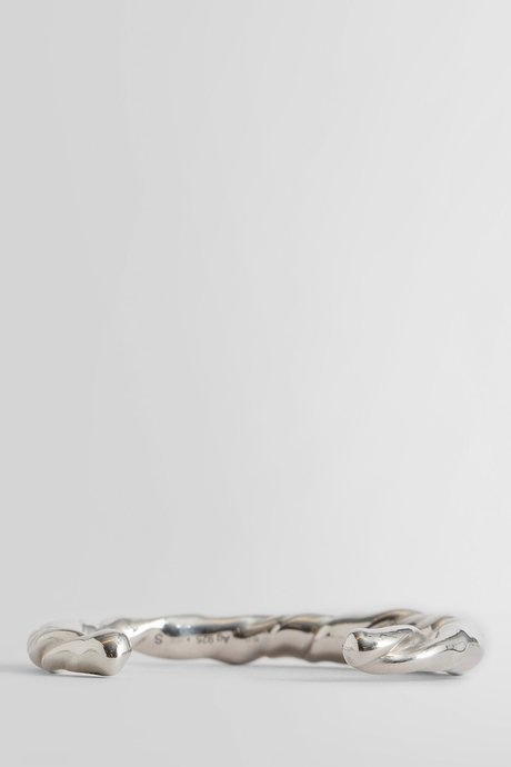 Loewe women's silver thin nappa twist cuff in sterling silver - 3