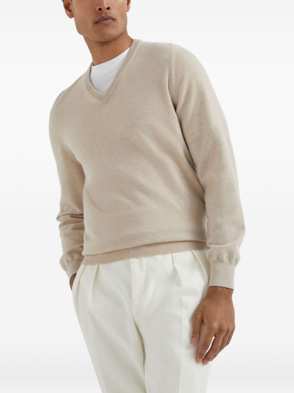 long-sleeve cashmere jumper - 3